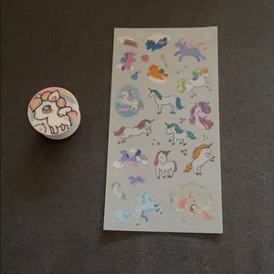 Unicorn Popsocket with stickers